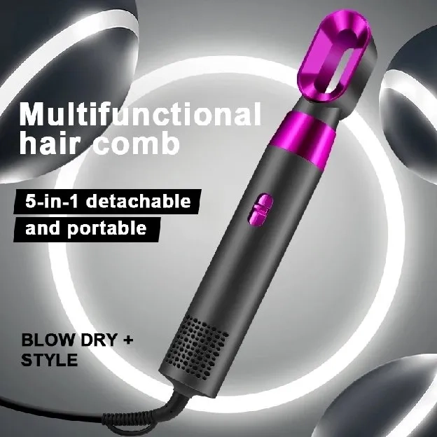 PHILIPS Hair dryer 5in1 catokan rambut curly Suhu ion negatif 57 ° pengering rambut Serbaguna sisir