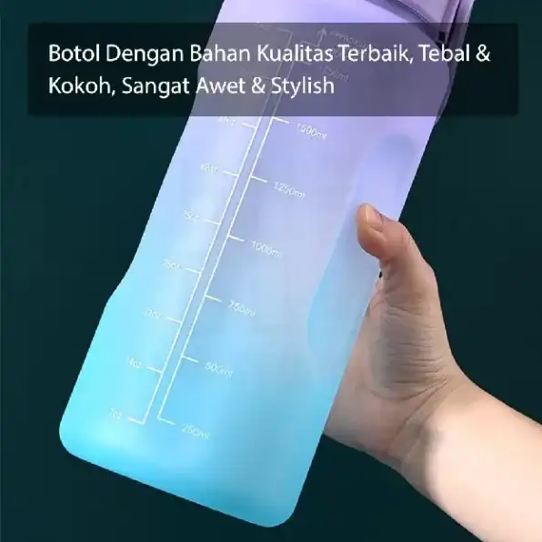 BOTOL MINUM VIRAL MOTIVASI GRADASI 2 LITER STIKER 2D 3D 2L