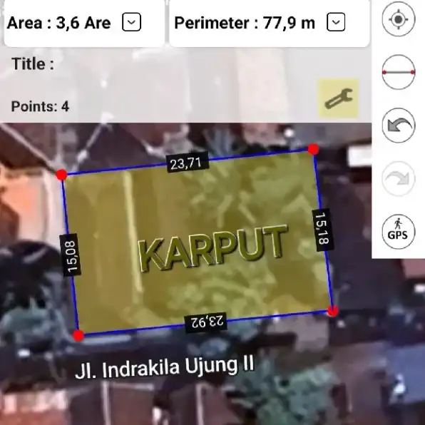 Dijual 3,6 are FREE KOST²AN, Jl. Indrakila Ujung Monang Maning Denpasar