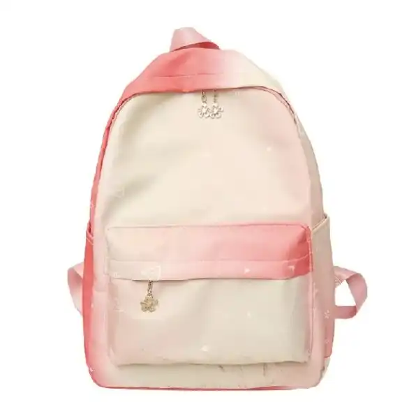 TAS RANSEL BACKPACK FASHION WANITA MOTIF OMBRE GRADIENT GRADASI ANTI AIR ANTI HUJAN