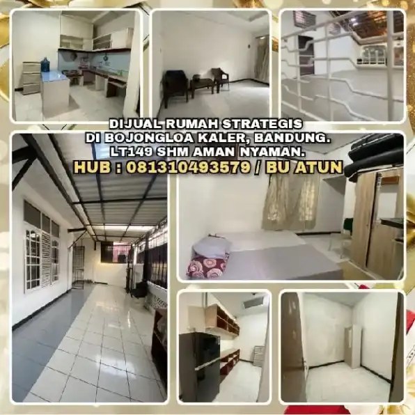 DIJUAL RUMAH STRATEGIS DI BOJONGLOA KALER, BANDUNG.LT149 SHM AMAN NYAMAN.H: 081310493579 / BU ATUN