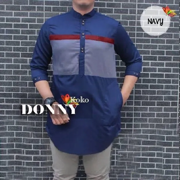 Ec Blouse Koko Pria Donny Putih l atasan fashion baju kemeja koko wanita