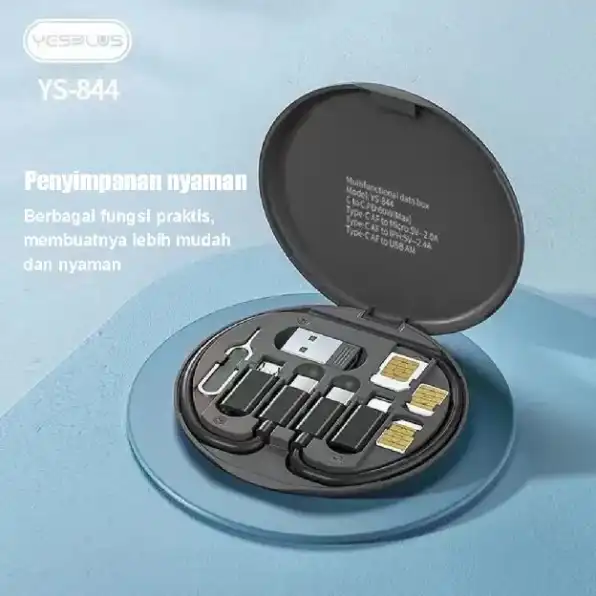 Multifunctional Data YESPLUS YS-844 Data Box Cable 60W Set Fast Charging For Phone