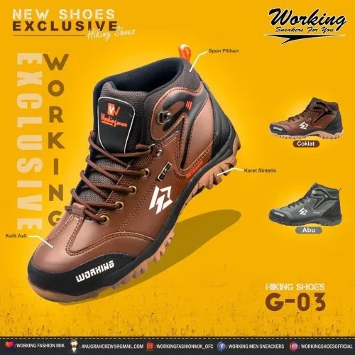 Sepatu Hiking Pria Original Working G-03 Impor - dlf