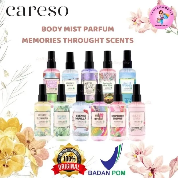 CARESO BODY FRAGRANCE - BODY MIST PARFUM MEMORIES THROUGHT SCENTS