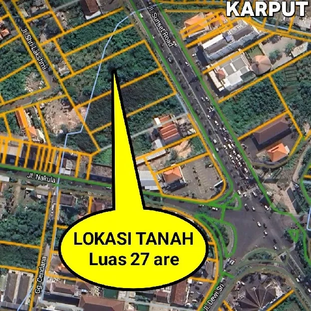 Tanah 12 are FREE GUDANG, Jl. Teuku Umar Barat Denpasar