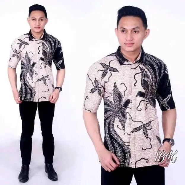 hem batik lengan pendek 