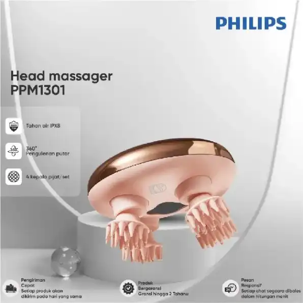 Philips massage Head massager Cat's paw pijat Portable Scalp Cakar pijat/Lampu merah merawat kulit k