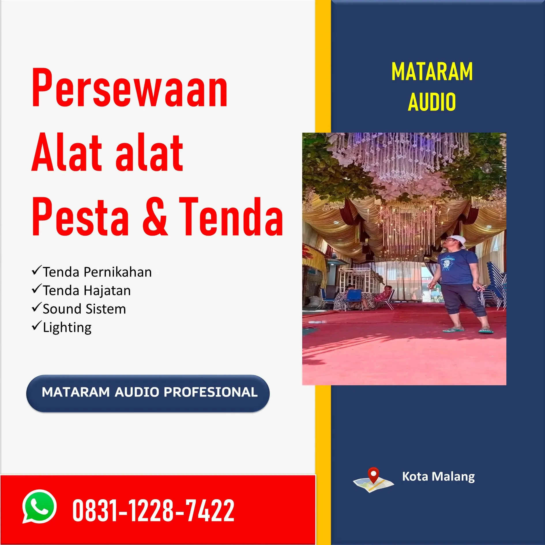 WA: 0831-1228-7422, Temukan Sewa Alat Pesta Murah di Malang