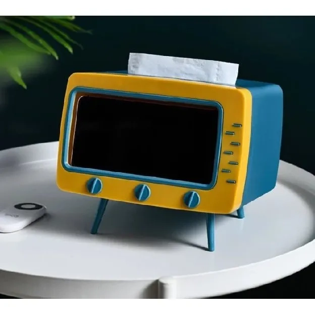 TEMPAT TISSUE TV BOX / KOTAK TISU TV DESKTOP HOLDER HP PORTABLE