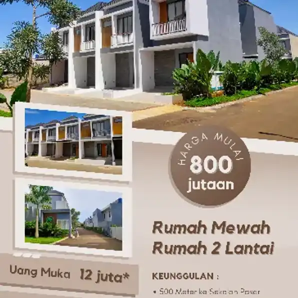 Rumah murah lebar 8 meter 