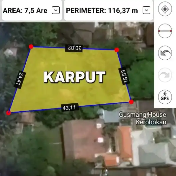 Dijual 7,5 are, Jl. Raya Semer Kerobokan Kura Utara Badung