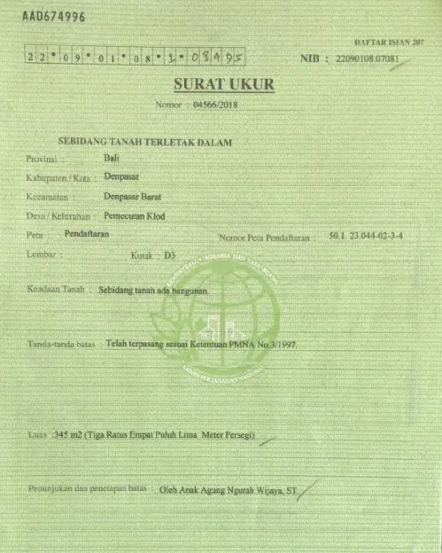 Diover kontrakan 3,45 are, Jl. Pulau Indah Imam Bonjol Teuku Umar Denpasar