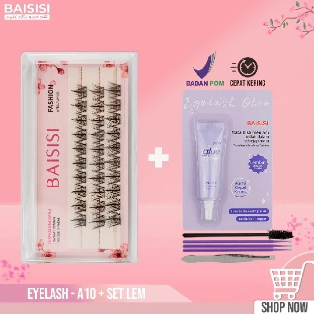 Bulu Mata Palsu + Lem Bulu Mata Eyelash Extention | Eye Make Up | Douyin Lash