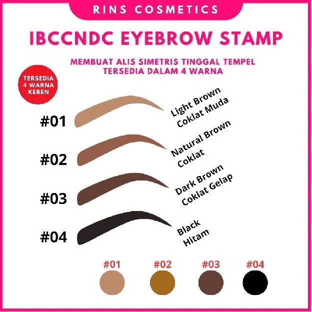 [PAKET EYEBROW BUNDLING 3in1] Paket Bundling Cetakan Alis Tali 12 Pcs Titik 3 dan ndc Eyebrow Powder