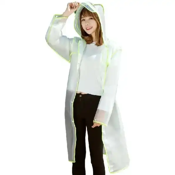 Jas Hujan Transparan Raincoat Korean Style Jas Hujan Ponco Dewasa Pria Wanita