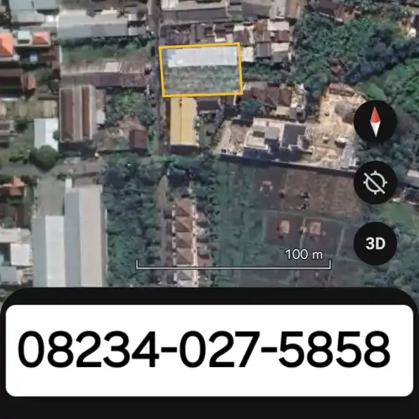 Tanah 10 are jl Persada dkt Bali Kiddy,Teuku Umar Barat,Kerobokan Bali