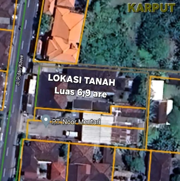 Dijual 6,9 are, Jl. Raya Pulau Kawe Pedungan Simpang 6 Teuku Umar Denpasar