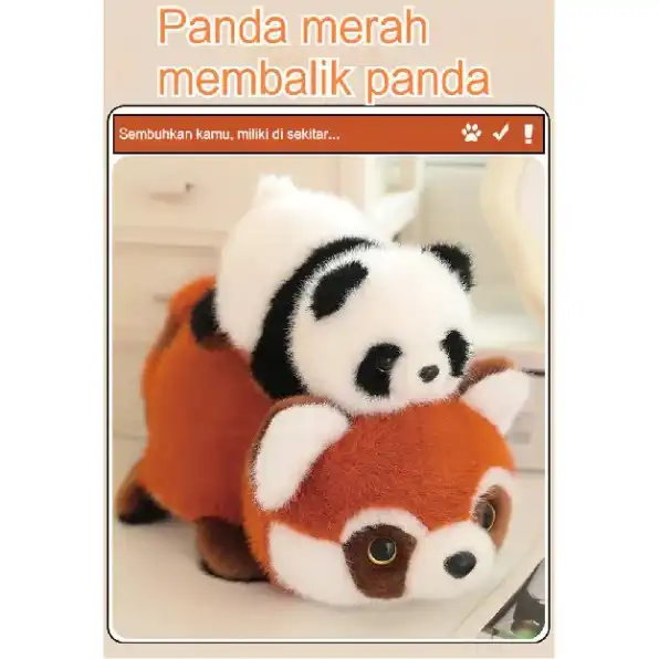 Doll Plush Toy Doll Lesser Panda Fun Transformation Children's Day Flip Girl Panda Cute Doll Gift