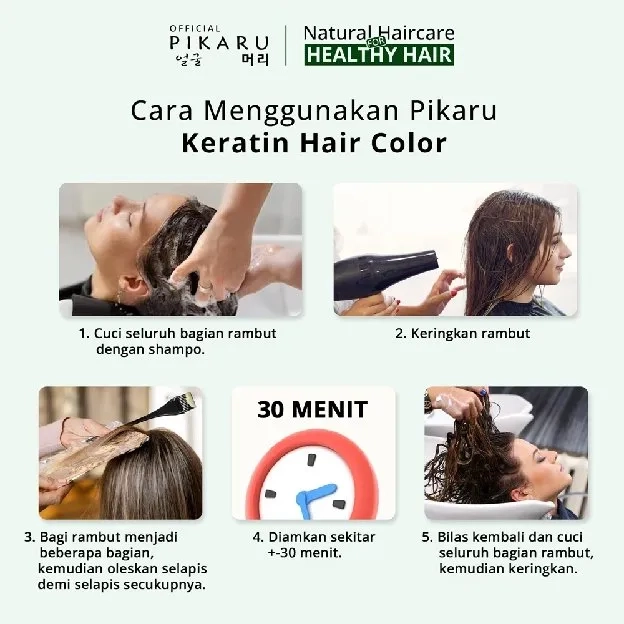 cat pewarna rambut / Warna Tahan Lama / tidak perlu bleaching lagi / semi permanen / kore style vira