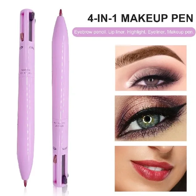 4-in-1 Makeup Pen Touch Up Pen Makeup Eyebrow Pencil Eyeliner Brow Liner Lip Liner & Highlighter Tah