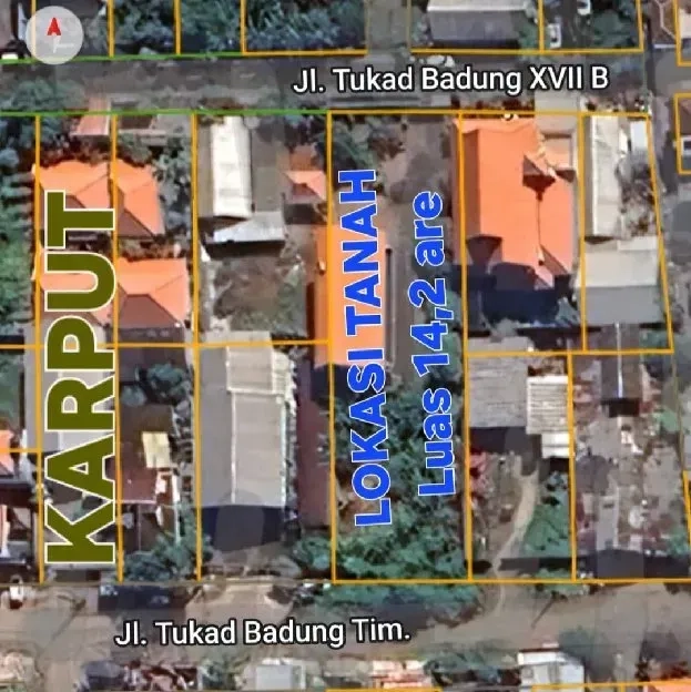 Dijual 7,1 & 14,2 are, Jl. Tukad Badung Timur Renon Denpasar