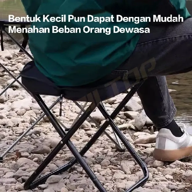 Kursi Lipat Outdoor Bangku Lipat Portable Beban Berat 120kg Kursi Mancing Lipat