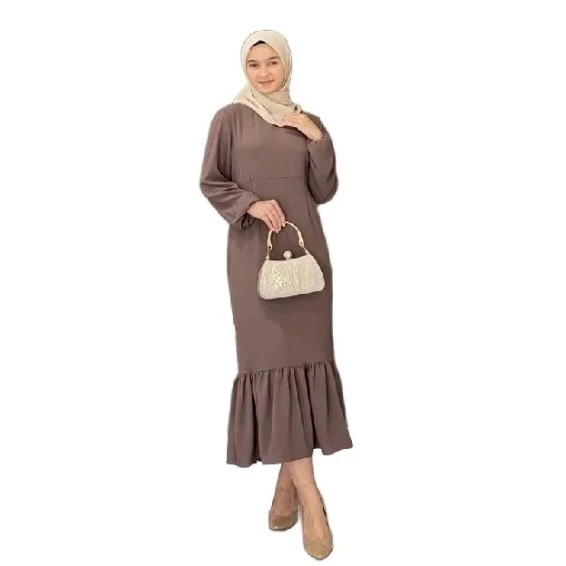 Siska Midi Dress Bahan Crinkle Ukuran S M L XL XXL XXXL Dress Type Duyung(Fishtail)