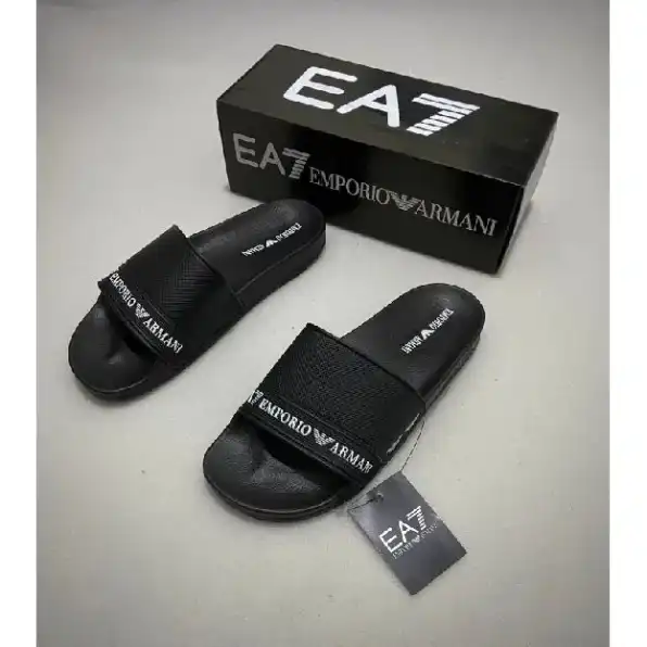 Sandal selop slip on pria emporio armani ea