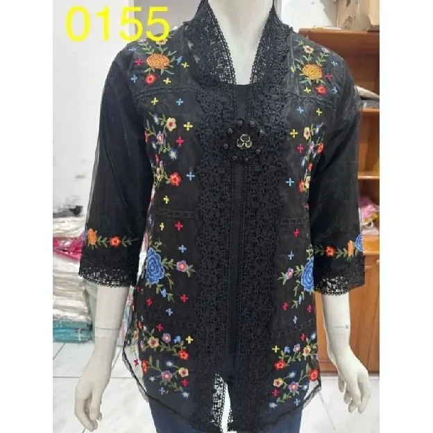 kebaya  rompi organdi alexuez premium brukat /kebaya encim bordir /kebaya alexuez/lamodisfashion