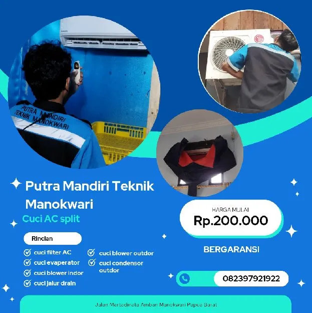Service AC Perumahan Pesona Anggori Amban Manokwari 082397921922
