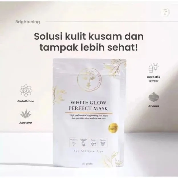 Skinflair White Glow Perfect Mask Masker Wajah Mencerahkan Secara Instant