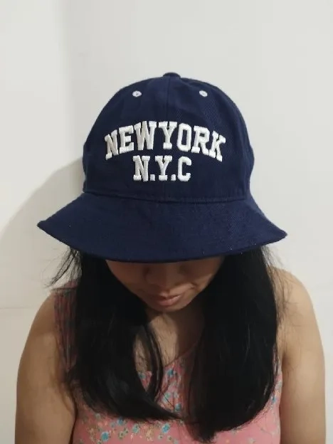 Bucket Hat Topi Bucket New York NYC Bahan Wool Unisex