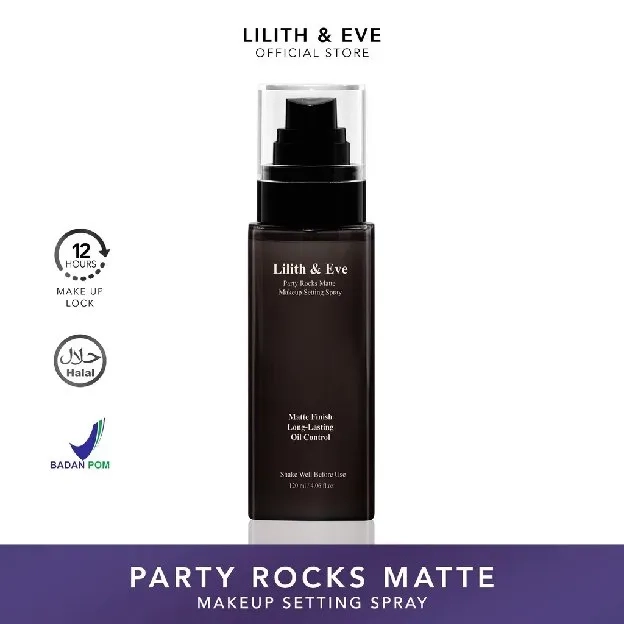 Lilith and Eve Party Rocks Matte Make Up Setting Spray Fine Mist Oil Control Make Up Tahan Lama 12 J