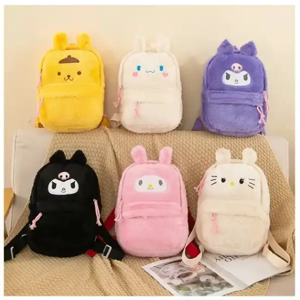 Tas Anak Lucu Sanrio Kuromi, Melody, Cinamonroll, Pompompurin, Tas Ransel Sekolah Anak Perempuan Aes