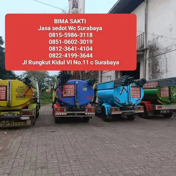 Jasa Sedot Wc Tambaksari 0815-5986-3118 Bima sakti