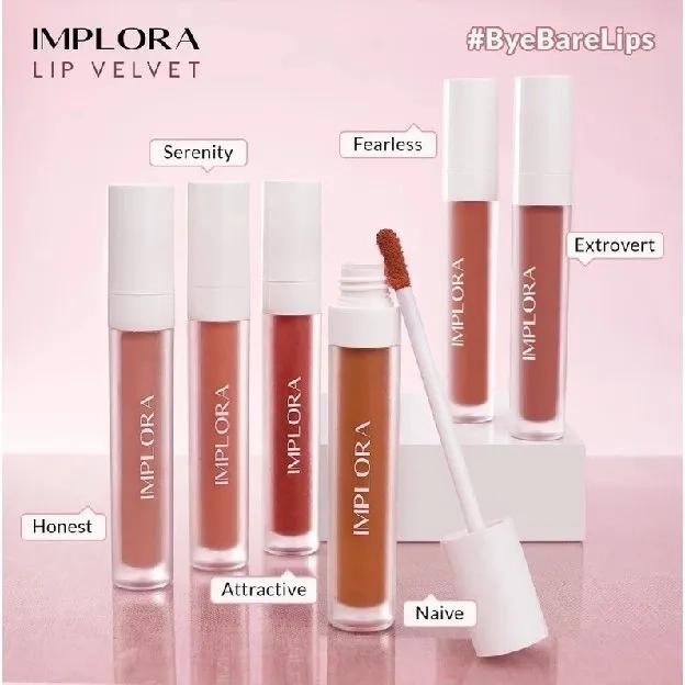 Implora Lip Velvet Matte Lip Cream 4.6g Lip Cream Halal Original BPOM