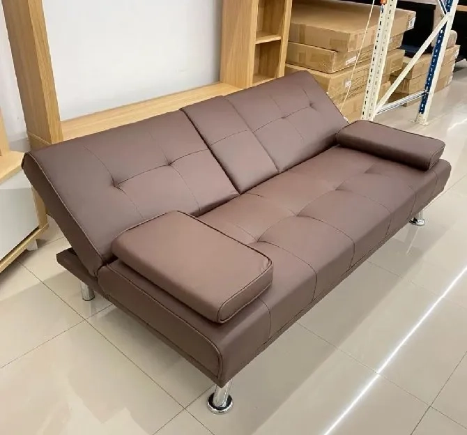 Selma Geni Sofa Bed Kulit - Coklat