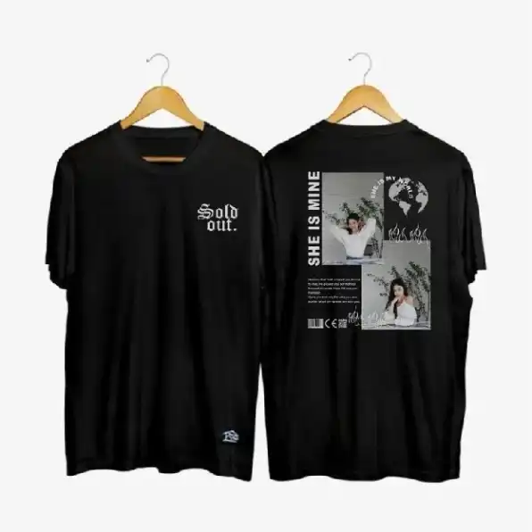 Kaos Custom Foto Aesthetic Murah / Kaos Sablon Satuan / Kaos Sablon Digital DTF Premium