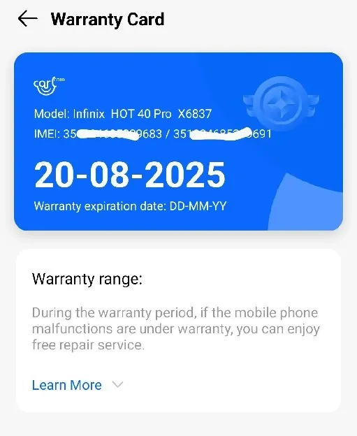 Infinix Hot 40 Pro 12+9/256gb Mulus Garansi