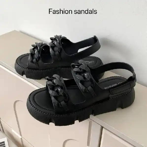 Sandal Fuji Wanita Korea Premium Sendal Wanita Karet Jelly Wedges Platform Tebal Empuk Tali Belakang