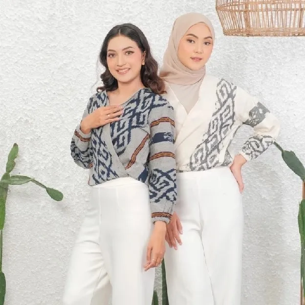 Outer tenun troso, cardigan tenun, crop top ethnic, atasan wanita, outer ethnic tenun troso