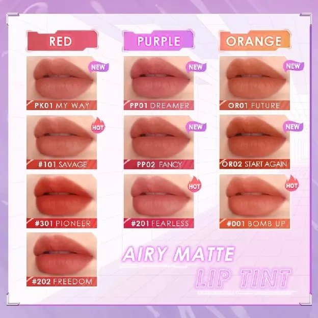 Airy Matte Lipstick Long-Lasting Transfer-Proof Lip Tint Natural Matte Finish Mask-Proof Lipstick