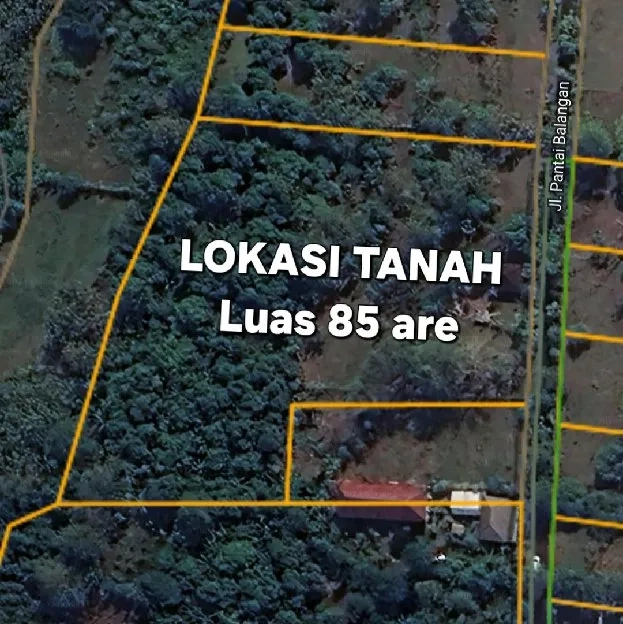 Dijual 85 are, Jl. Raya Pantai BALANGAN Jimbaran Atas Kuta Selatan