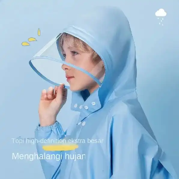 Jas hujan anak/mantel anak /hoodie anak laki laki dan perempuan ponco dengan topi extra