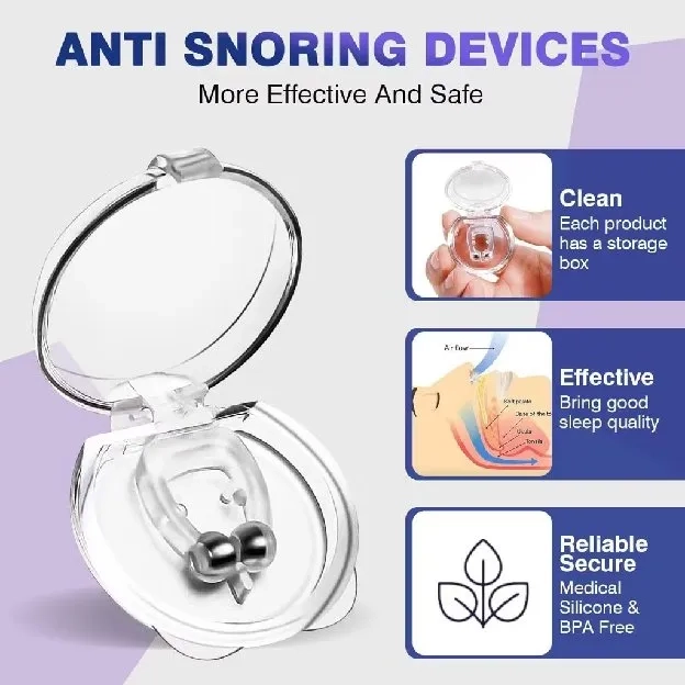 Alat Anti Ngorok Dengkur Magnet - Snore Stopper - Nose Breathing Stop Snoring Magnetic