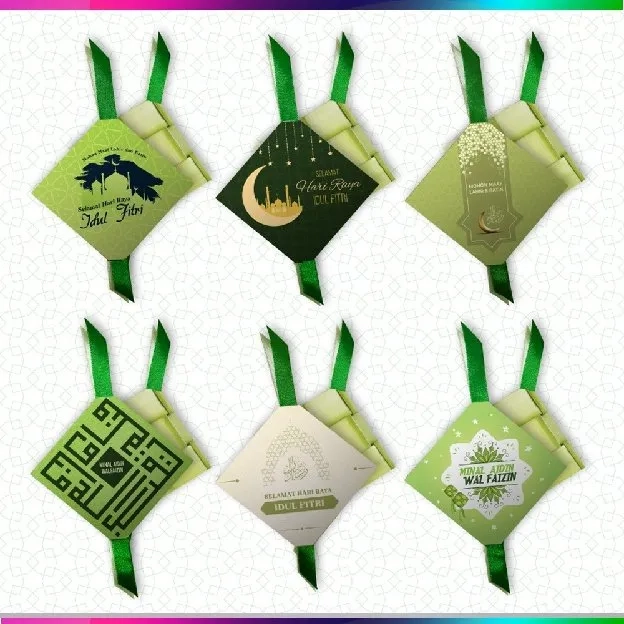 Terlaris Amplop Lebaran Ketupat Angpao Amplop Idul Fitri Unik Bentuk Ketupat 1 Pack isi 10 pcs Angpa