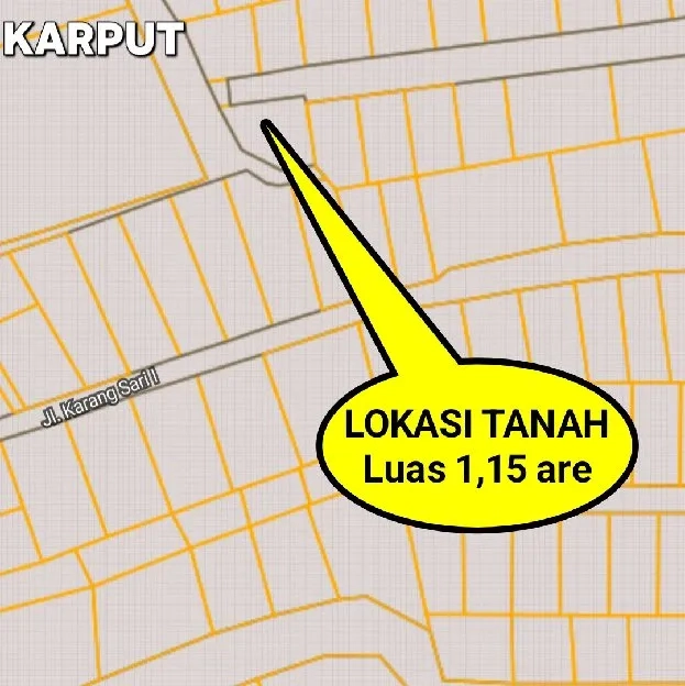 Dijual 1,15 are, Jl. Karangsari Belakang Citra LAND Cargo Denpasar