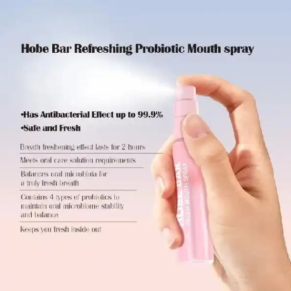 Pengharum Mulut Parfum Mulut Dan Penyegar Mulut - HOBE BAR Probiotic Oral Spray - Sugar-Free, Alcoho