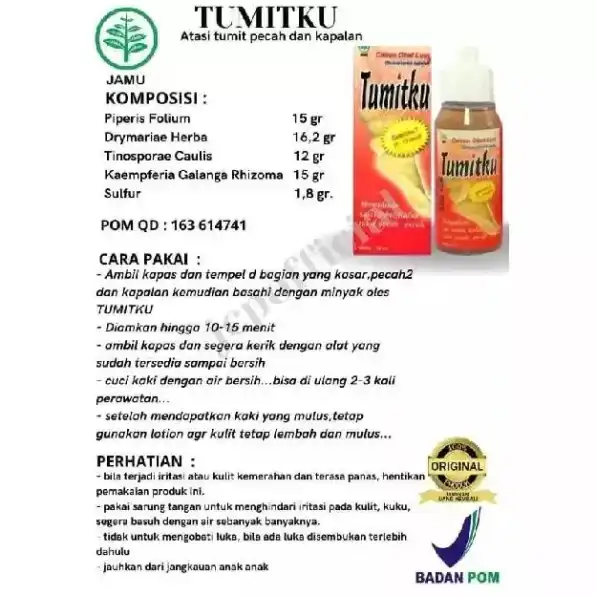 TUMITKU Obat Kaki Pecah 100% Original BPOM Solusi Kaki Pecah-pecah Kapalan Kering Ampuh